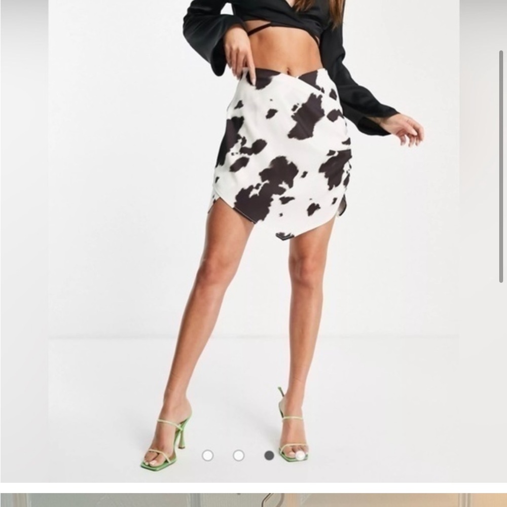 asos luxe cow print mini skirt - Picture 6 of 6